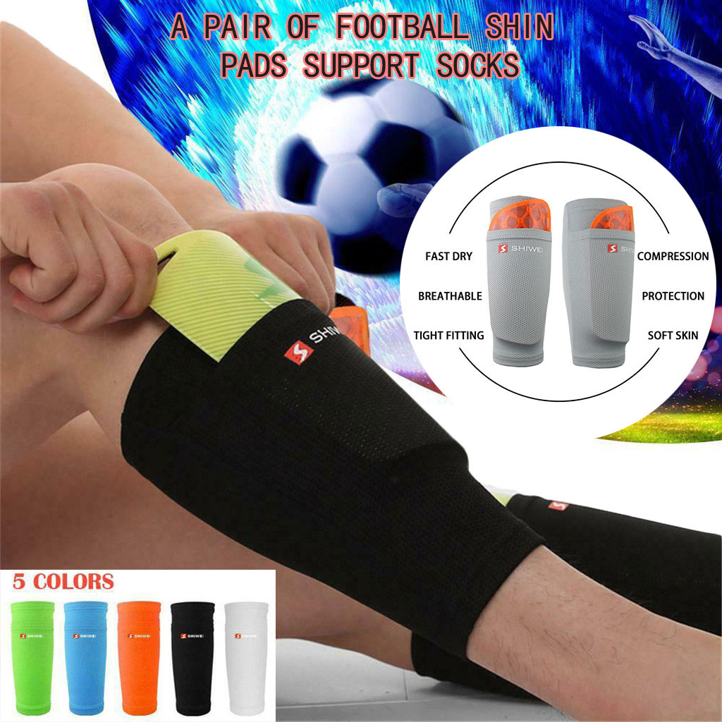 Neue 1 Paar Männer Erwachsene Kinder Jungen Fußball Leggings Ankle Socken Fuß Schützen Dicke Pad Ärmeln # NN828