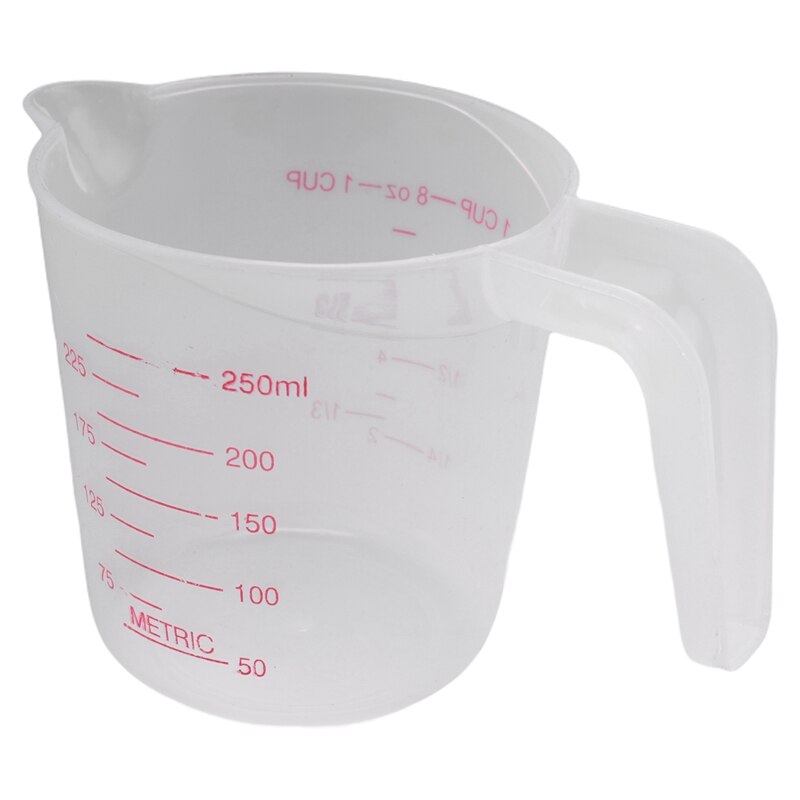 6Pc Plastic Maatbeker Set Grote 4 Cup, 2 Cup En 1 Cup Capaciteit Bpa Gratis Meten Bekers Met Schuine Grip