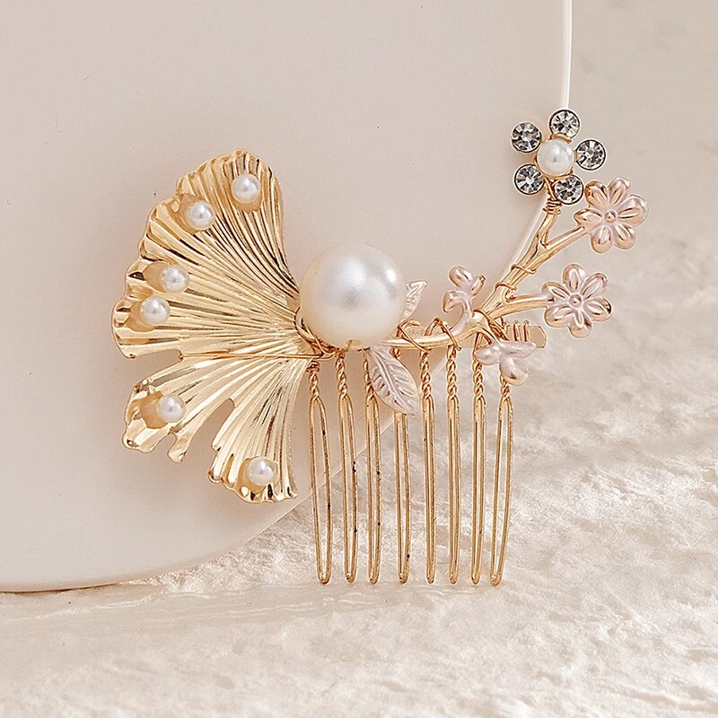 Peineta para el pelo de novia con perlas de cristal, tocado con diamantes de imitación, pinza para el pelo para novia, diademas, accesorios, joyería: Azul cielo