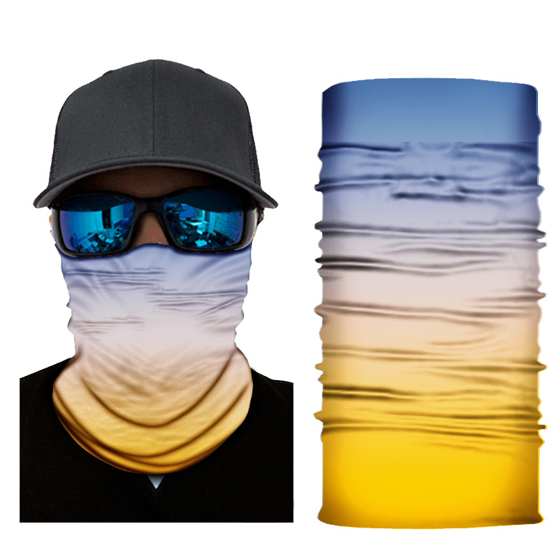 Gradient Magic Seamless Cycling Bandanas Men Balaclava Bycycle Fishing Mask Protection Half Face Shield Bicycle Bandage: green