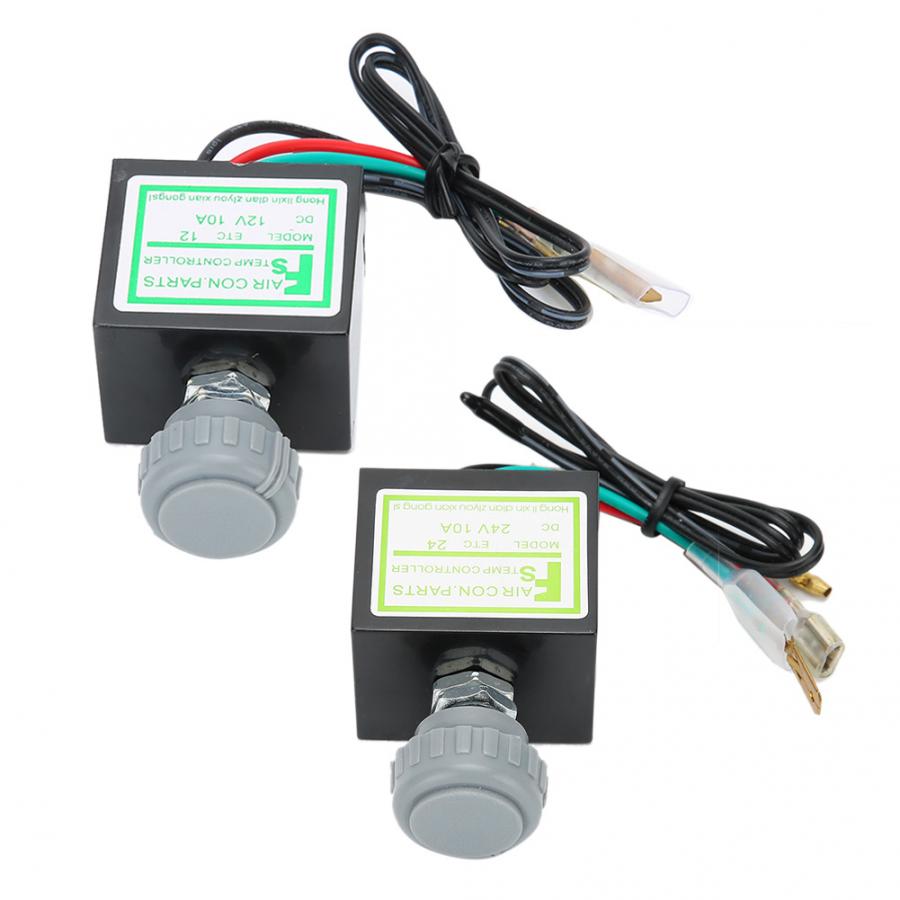 Interruptor de termostato electrónico para aire acondicionado de coche, 12V/24V, 10A, Control de temperatura, accesorio automático, Sensor, accesorios para coche