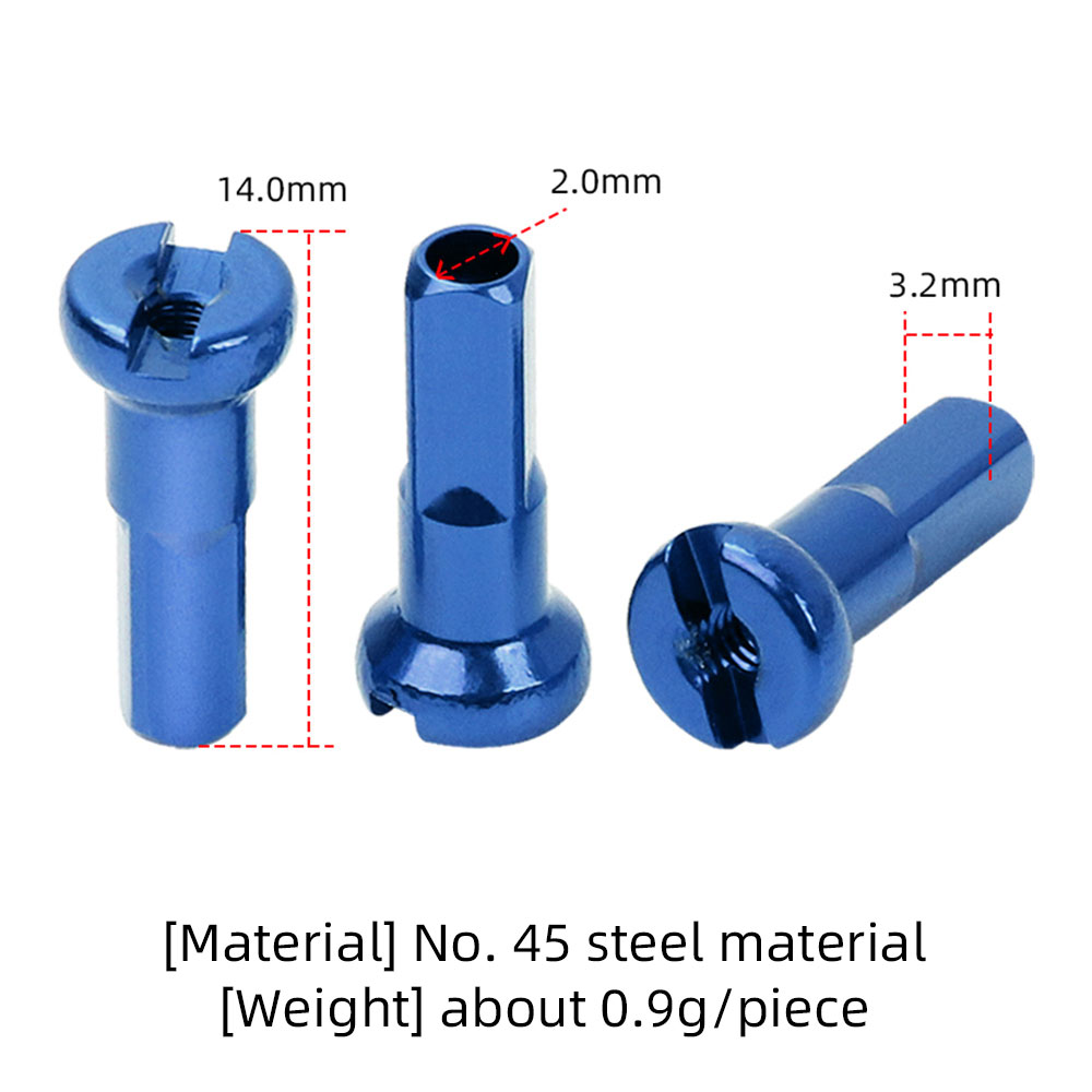 Tapa para radios de bicicleta de 14G, 36/72 Uds., tapa para pezones de rueda de ciclismo para radios de 2mm y 14mm, tetina para radios de rueda colorida