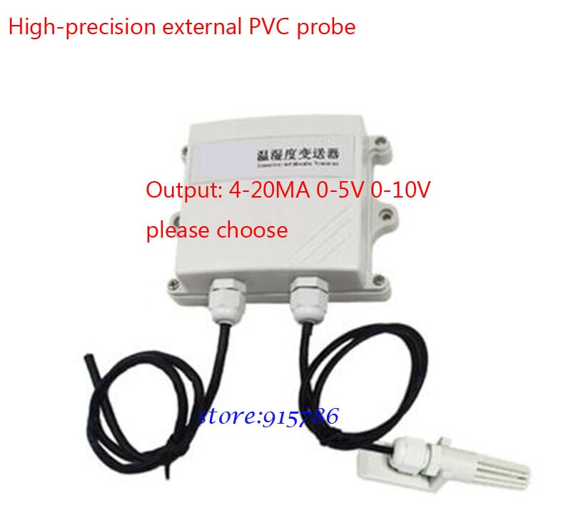 High-precision temperature and humidity transmitter / 4-20mA analog temperature and humidity sensor / 0-5V 0-10V RS485 output: External PVC