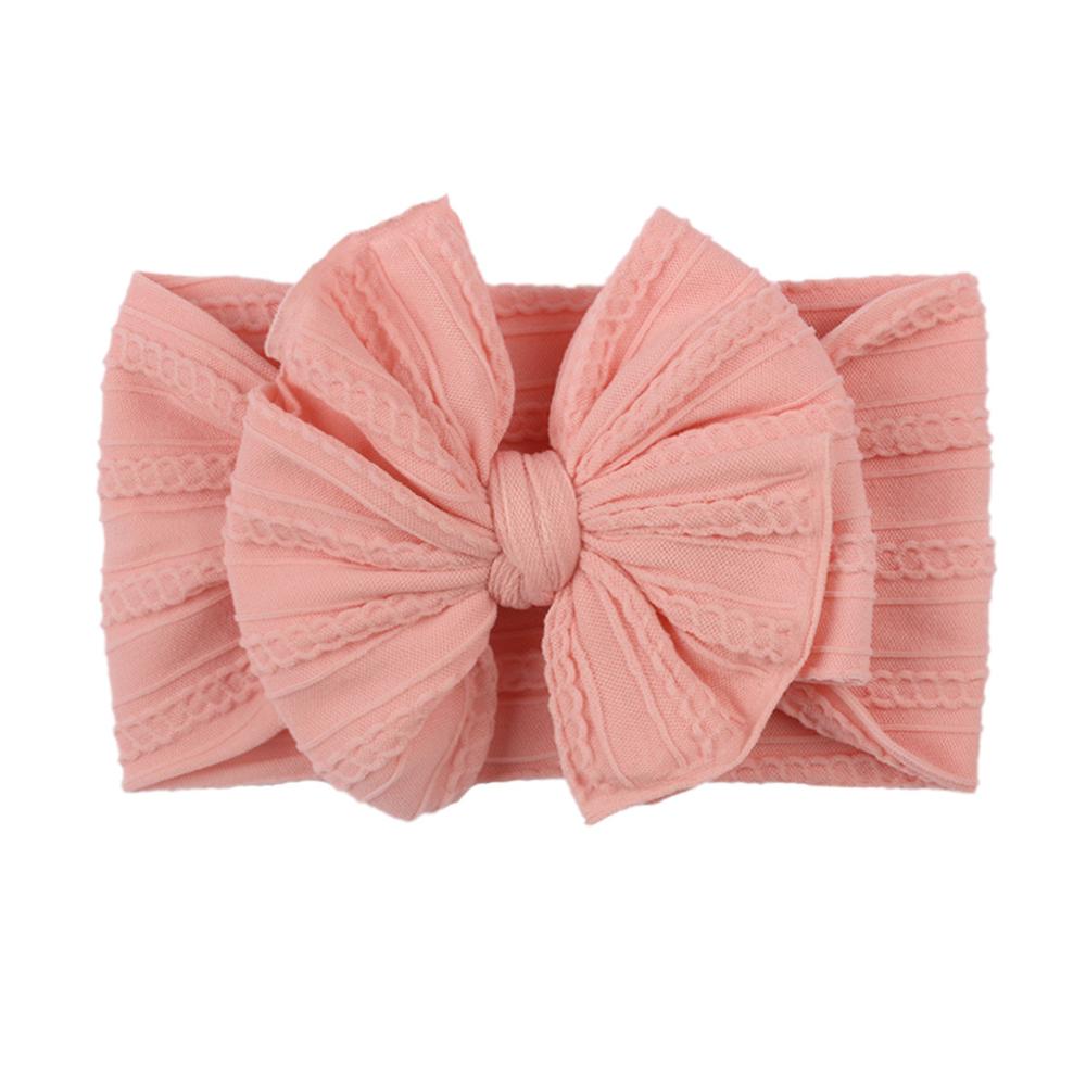 Cute Big Bowknote Baby Girl Headband Solid Color Soft Elastic Hairband For Kids Turban Headwear Children Hair Accessories