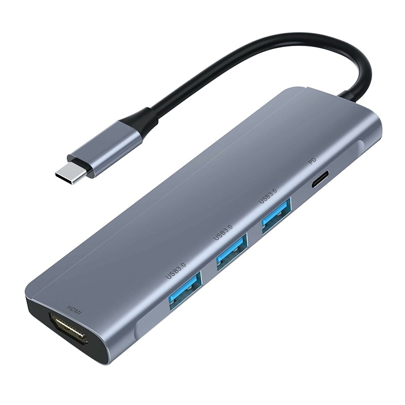 Tipo C centro USB 5 in 1 USB 3.0 4K HDMI porta adattatore Ad alta velocità PD attracco di Ricarica stazione per Ufficio taccuino PC: Default Title