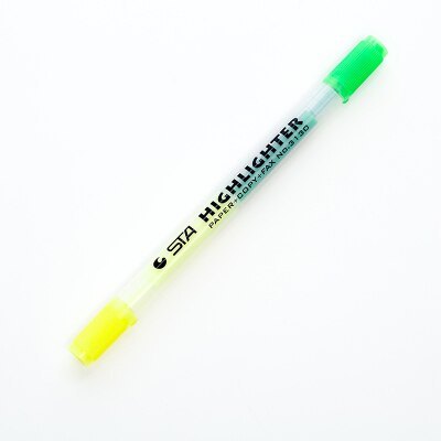 6 stk/parti 2 farver dobbeltspids highlighter gør-det-selv tuschpenne til skole bullet journal forsyninger skrivetegning tusch: B-sta -3130b