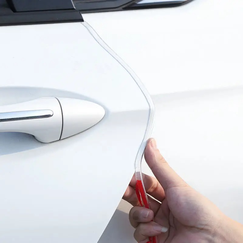 Protectores de Borde de puerta de coche de 5M, tira tipo U, moldura de goma, tira protectora de sellado contra arañazos para decoración de estilo de puerta de coche