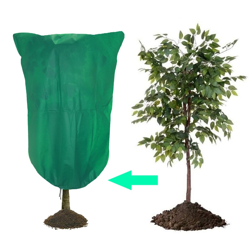 Sac de Protection contre le gel pour plantes, Protection contre le gel des arbres, des fruits et légumes, garde au contre le froid, hiver, cordon de serrage