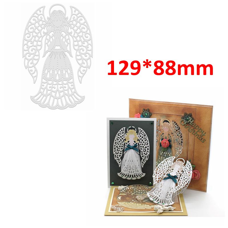 Happy Christmas Words Lace Music Note Corner Frame Stairs Window Flowers Angel Snowman Ornament Die Cut DIY Craft: 7