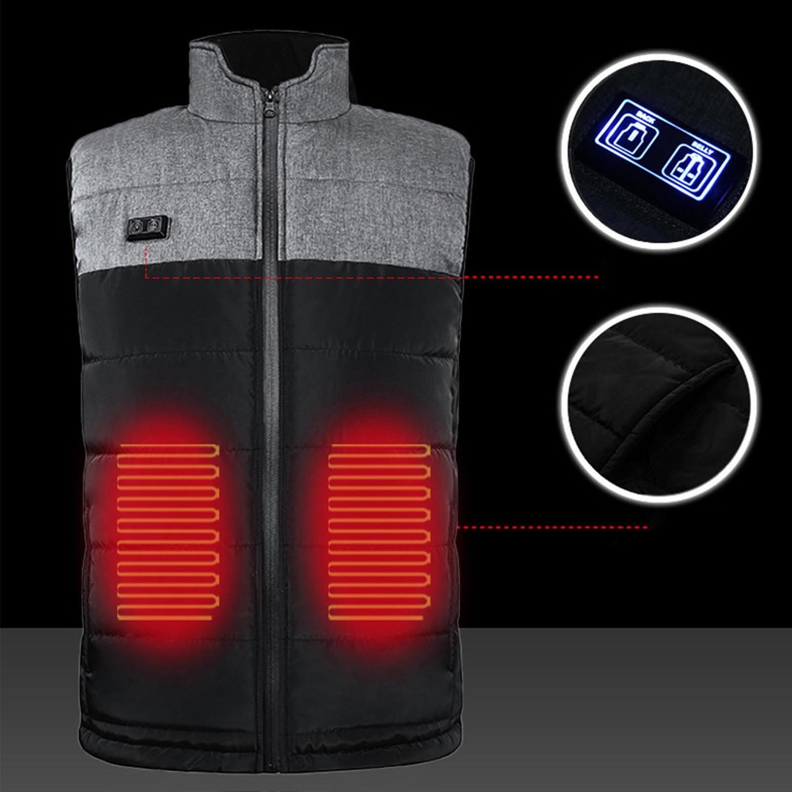 Cycling Heated Jackets Outdoor Warm Clothing Heated For Riding Skiing Fishing Charging Via Heated Coat #t2g