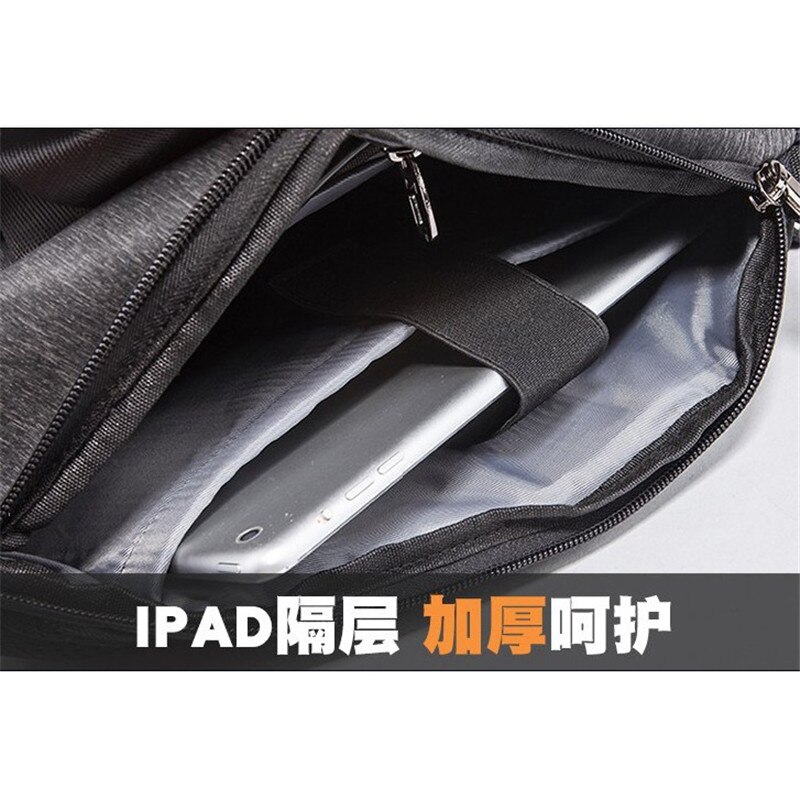 Bolsos de mensajero de Casual USB antirrobo de viaje bolso de pecho de hombro de viaje bolso de pecho Paquete de bolsos de cuerpo cruzado Masculino