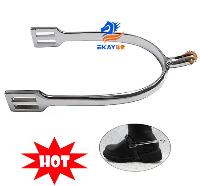 Yctze English Style Horse Riding Spurs - Zinc Alloy With Rotatable Copper Rowel - Fits Men, Women & Kids