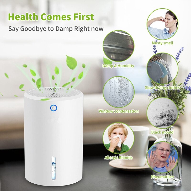 Electric Mini Air Dehumidifier 900Ml Portable Air Purifier Machine Automatic Power-Off Defrost for Home EU Plug