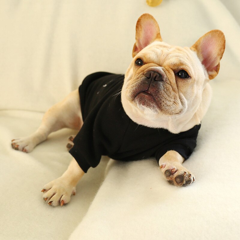 Åndbar bomuldshund ærmeløs elektrokardiografi vest sort enkel t-shirt hvalp kat sommer kostume tilbehør til hunde