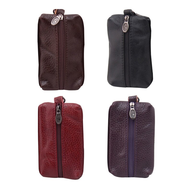 Funda suave para llaves de coche, Funda de cuero inteligente carteras con llavero, fundas para ama de llaves, bolsa con cremallera, funda para llavero, organizador de llaves, bolsas para tarjetas, 1 ud.