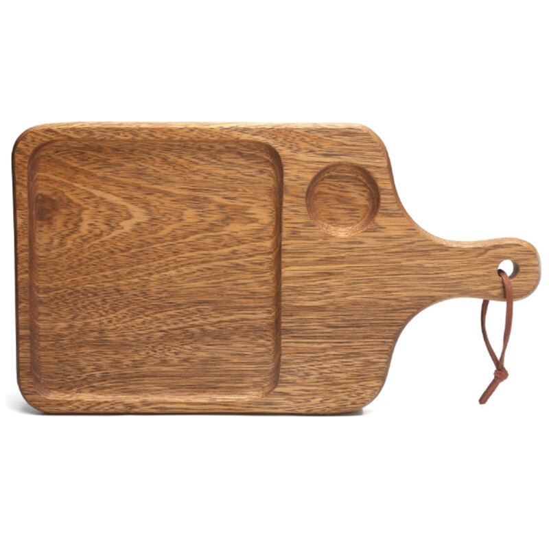 Zebrano japanse stijl houten broodplank met gegroefd scandinavisch stijl massief houten dinerbord: Default Title