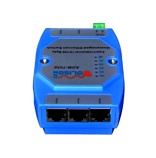 ADM-7050 5 Port 5 Port Ethernet Switch Rail Industriële Schakelaar Schakelaar 12V24V Unmanaged