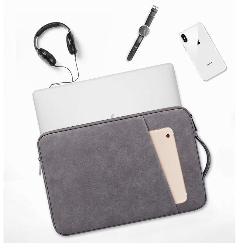 Nowa torba na laptopa ze skóry PU dla Macbook Air Pro Dell Asus HP Acer torebka 13 14 15 15.6 calowy pokrowiec na notebooka dla kobiet