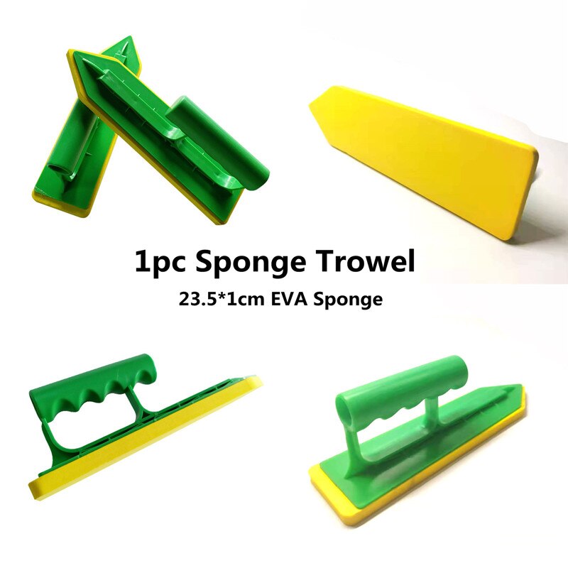 DIY Mosaic Tiles Tool Set Multiple Optional Sponge Trowel Silicone Strrier Plastic Scraper Wooden Hammer Finger-Cot Clean Sponge