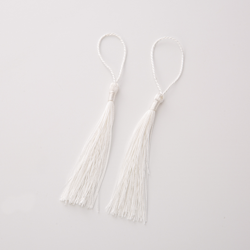 20 piezas marcapáginas de 80mm, cuerda colgante, borla de seda para artesanía de nudos chinos, llavero DIY, ganchos para pendientes, colgante, accesorios para hacer joyas: Gris oscuro
