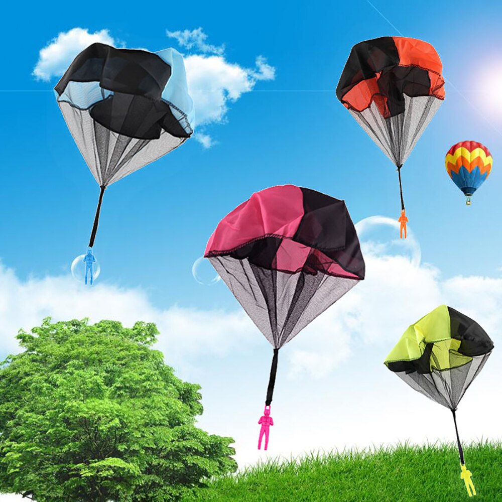 5Pcs Hand Gooi Soldaat Parachute Speelgoed Voor Kinderen Indoor Outdoor Mini Educatief Parachute Mannen Game Sport Jongen Spelen Speelgoed speelgoed