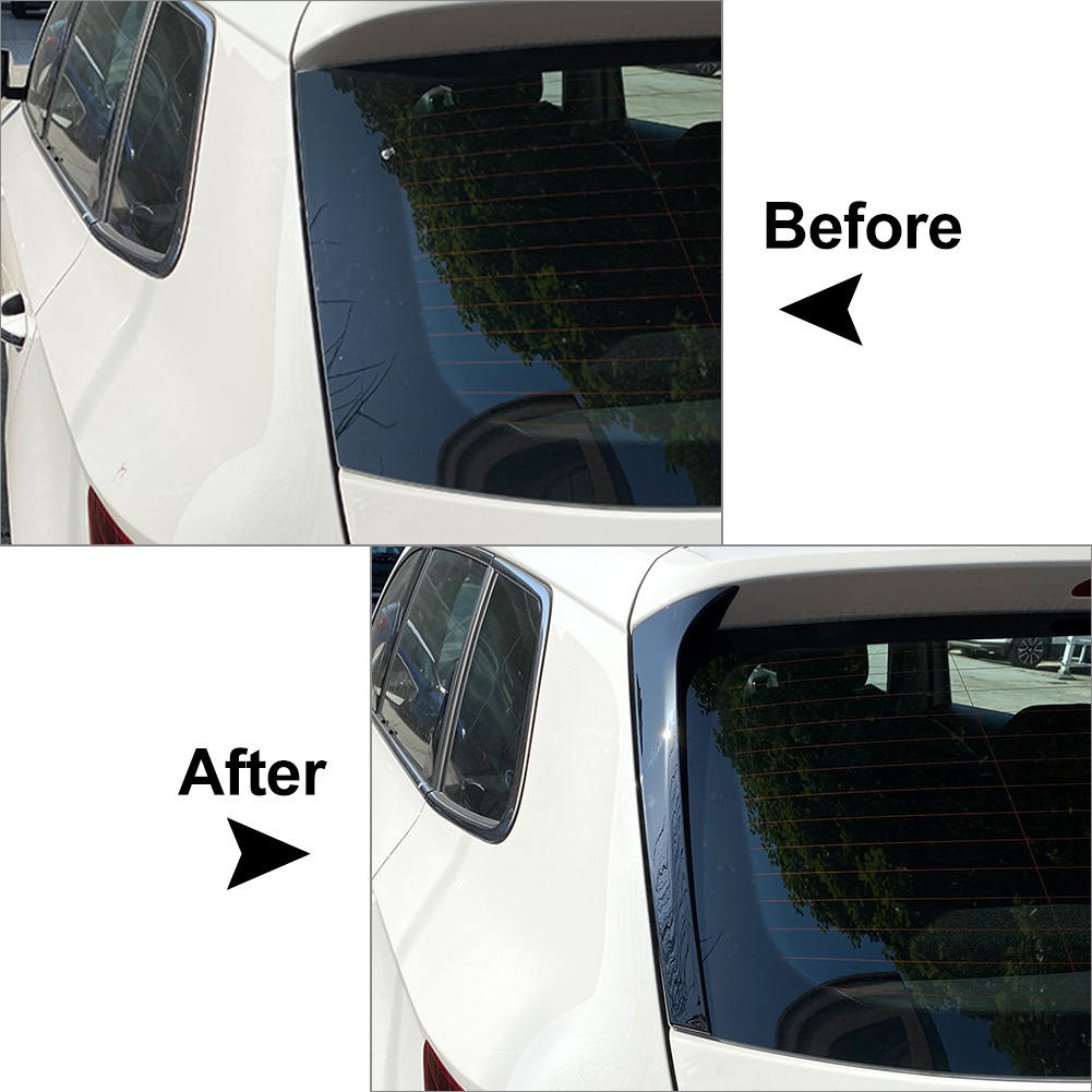 Blank sort abs bil bagrude spoiler side wing trim cover decorate 2x til skoda karoq