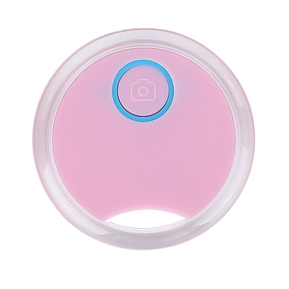 1Pcs Mini Tracking Apparaat Anti-Verloren Alarm S8 Ronde Bluetooth Smart Tracker Kind Finder Pet Tracker Draadloze Twee-Manier Locator: Roze