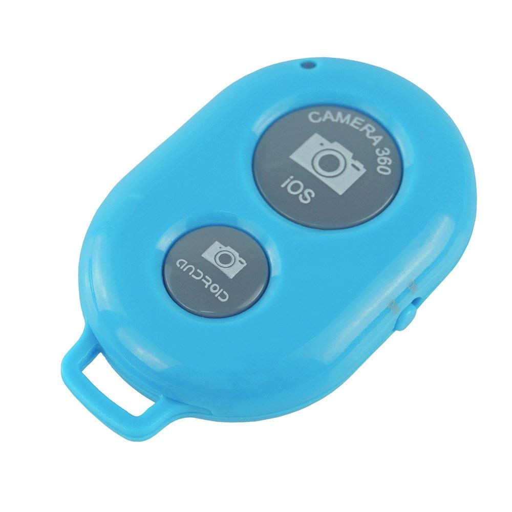 Bluetooth Selfie Wireless Camera Shutter Remote Control Release Self Timer for iPhone for xiaomi for Samsung: Blue