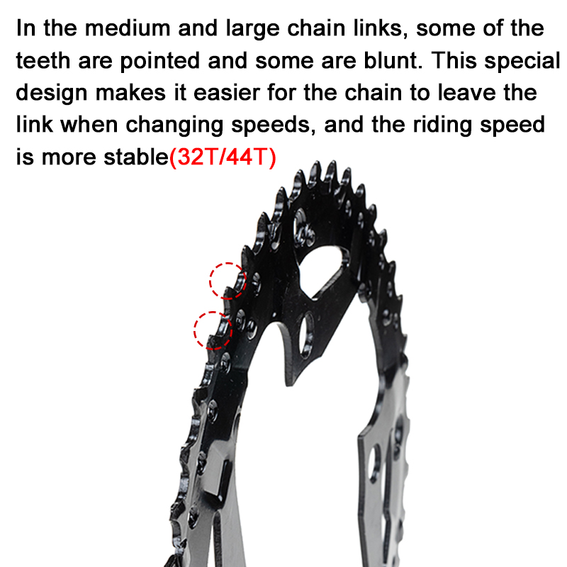 3*9 Speed Fiets Kettingblad 104/64BCD Fiets Chain Ring 22T 32T 44T Mtb Kettingwiel 27 Speed Fiets Ster Mtb Crankstel Deel