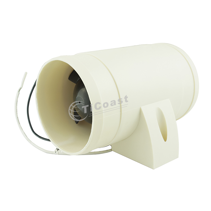 3 inch InLine Air Blower Ventilation Fan 12V Corrosion Resistant ABS Marine Boat Bilge Engine Galley Marine Silent: White