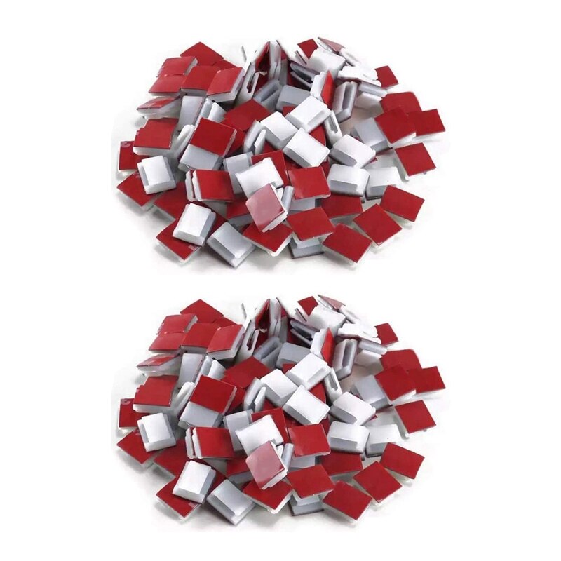 Self-Adhesive LED Strip Light Mounting Brackets And Clips,LED Light Strip Clips,LED Strip Light Holder (200-PACK White): Default Title