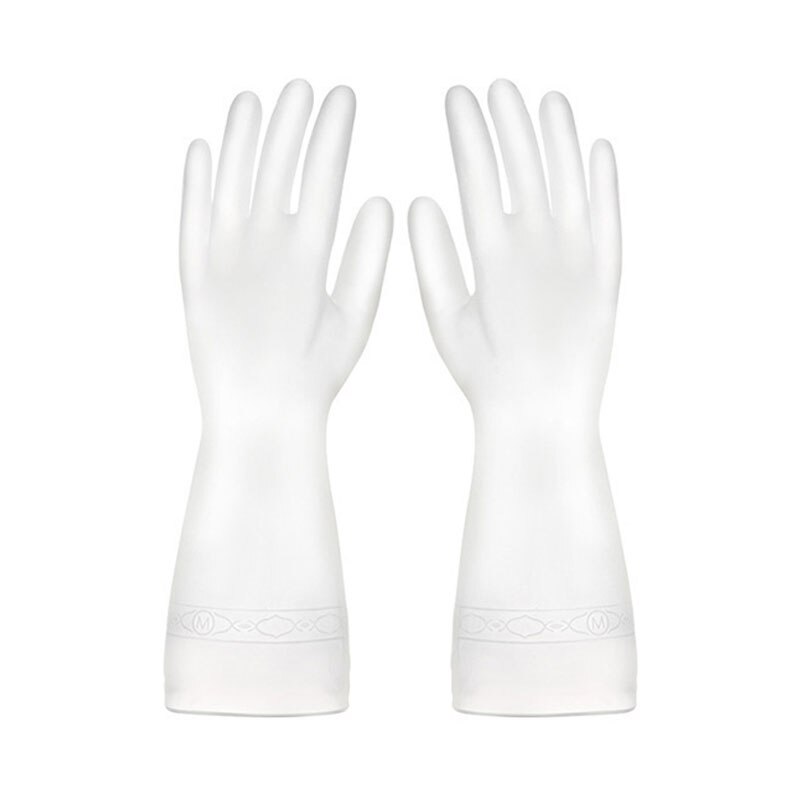Guantes de cocina para lavar platos, manoplas de goma para lavar la ropa, guantes de limpieza para platos: white L