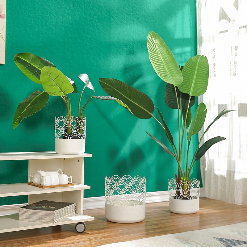Iron Golden Flower Pot Multi-Living Room Balcony Pot Epipremnum Aureum Small Number Personality Flower Pot of Bowl Lotu