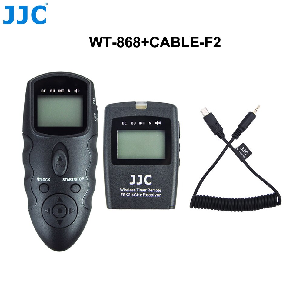 JJC 2.4GHz 56 Channels DSLR RF Wireless Timer Remote Control for SONY Camera with Multi Interface: CABLE-F2
