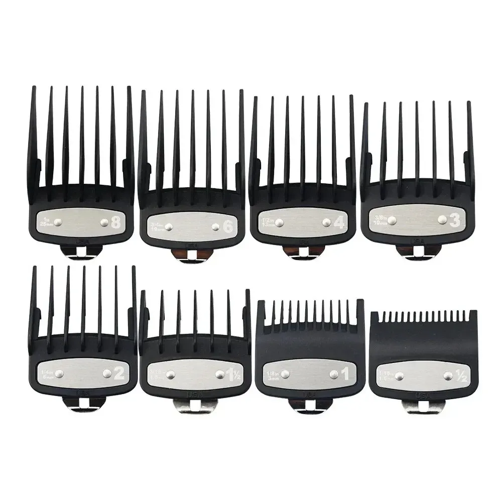 8/10 Stuks Professionele Tondeuse Limiet Gids Kam Voor Wahl Trimmer Universele Kapper Gids Kam Kapsel Tool Clipper limiet Kammen: Paars
