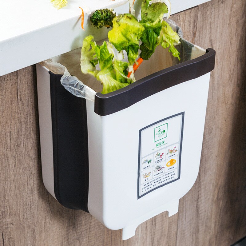 Multi faltbare Mülleimer PP Hängende Lagerung Kasten platzsparende große kapazität für Auto küche Schlecht Wc Abfall Reinigen hoch