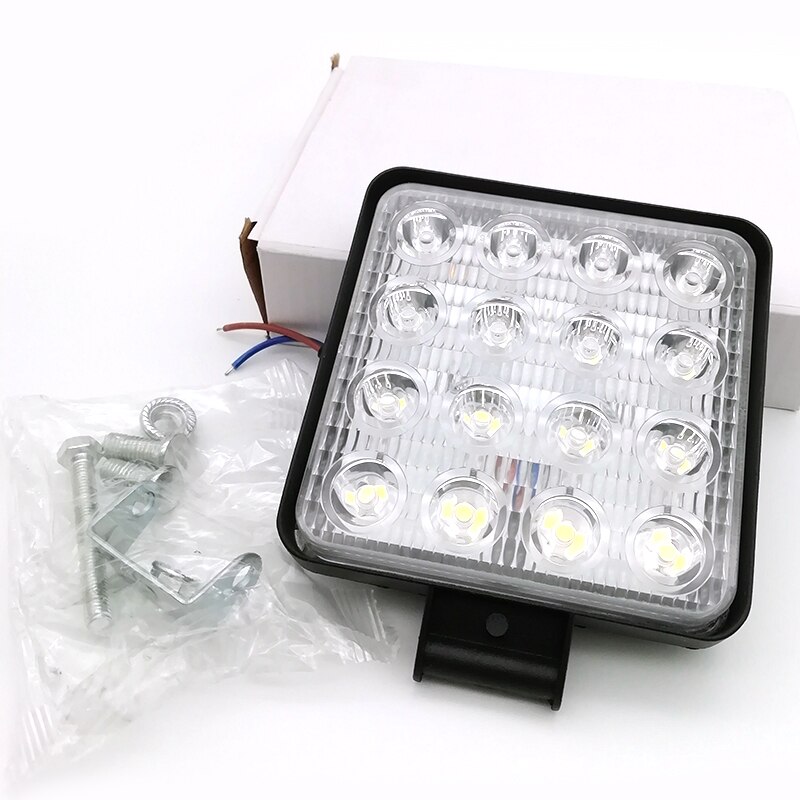 4.2&quot; 16LED 80W 6500K Square LED Work Light Fog Driving Lamp Spotlight Bar