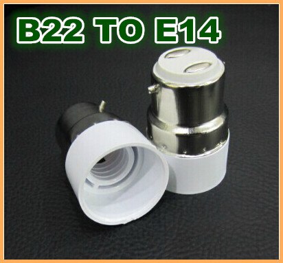 10 stks/partij B22 Bajonet om E14 Mini LED Lamp Fitting Adapter Gloeilamp Socket Changer