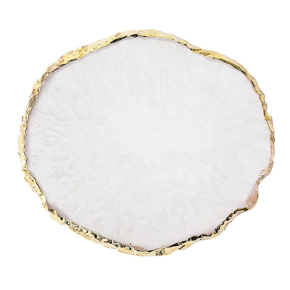 Żywica przechowywanie malowane paleta taca biżuteria patera naszyjnik pierścień kolczyki taca wystawiennicza robić kreatywnej dekoracji organizator: Czerwony