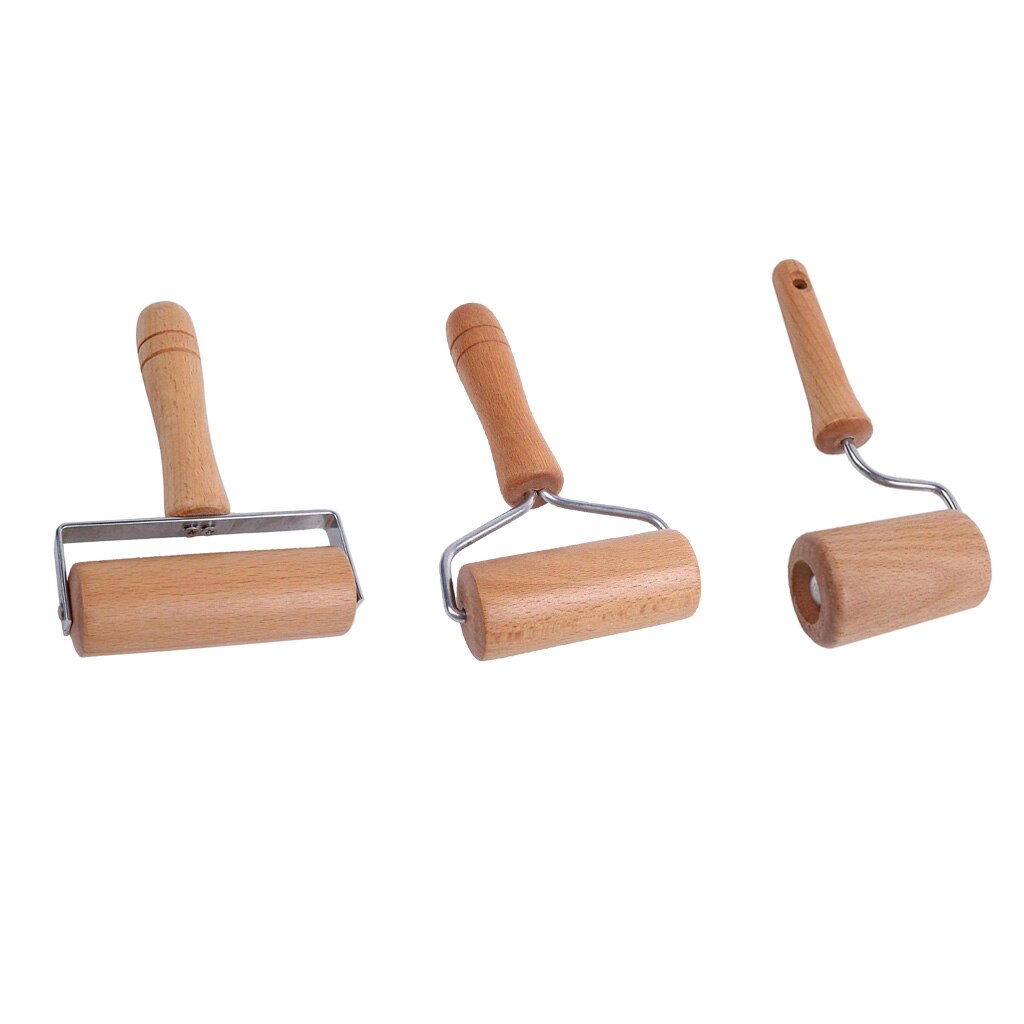 Rodillo giratorio de madera, rodillo manual para masa para pastelería, Fondant, masa para galletas, Chapati, Pasta, panadería, herramienta de cocina para Pizza