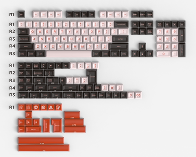 172 Keys/set For Wired USB Mechanical Gaming keyboard SA KEYCAP ABS DOUBLE SHOT Keycap For Cherry MX Switch SA Profile Key Caps: KIT 5