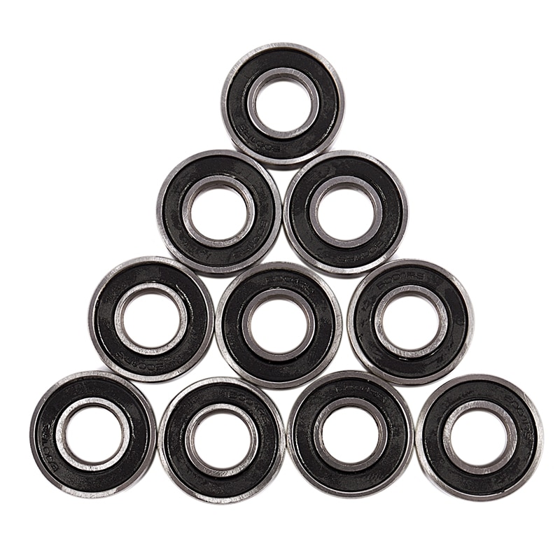 6001RS roulement à billes à gorge profonde 28x12x8mm 10 pièces, argent et noir