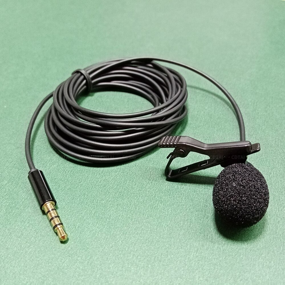3.5Mm Microfoon Clip Tie Kraag Draad 3M Voor Mobiele Telefoon Spreken In Lezing Met Beugel Clip Vocal Audio revers Microfoon
