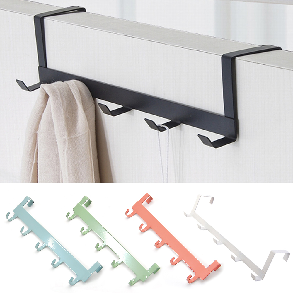Hanger on Door Holder Clothes Hanger for Coat Rack Towel Hooks for Kitchen Bathroom Organizer Metal hHoks for Hat Cap Holder