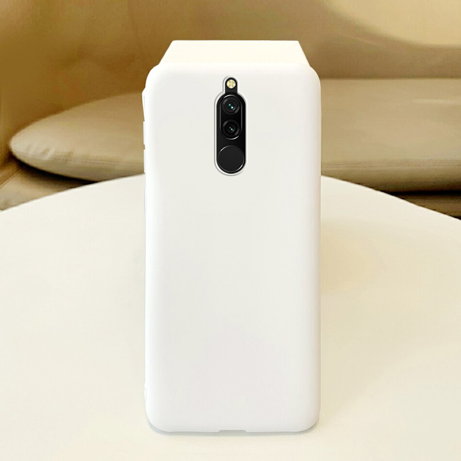 For Xiaomi Redmi 8 Cover Silicone Soft TPU Matte Coque For Funda Xiaomi Redmi 8 Redmi8 Case Protector Bumper Redmi 8 Phone Cases: White