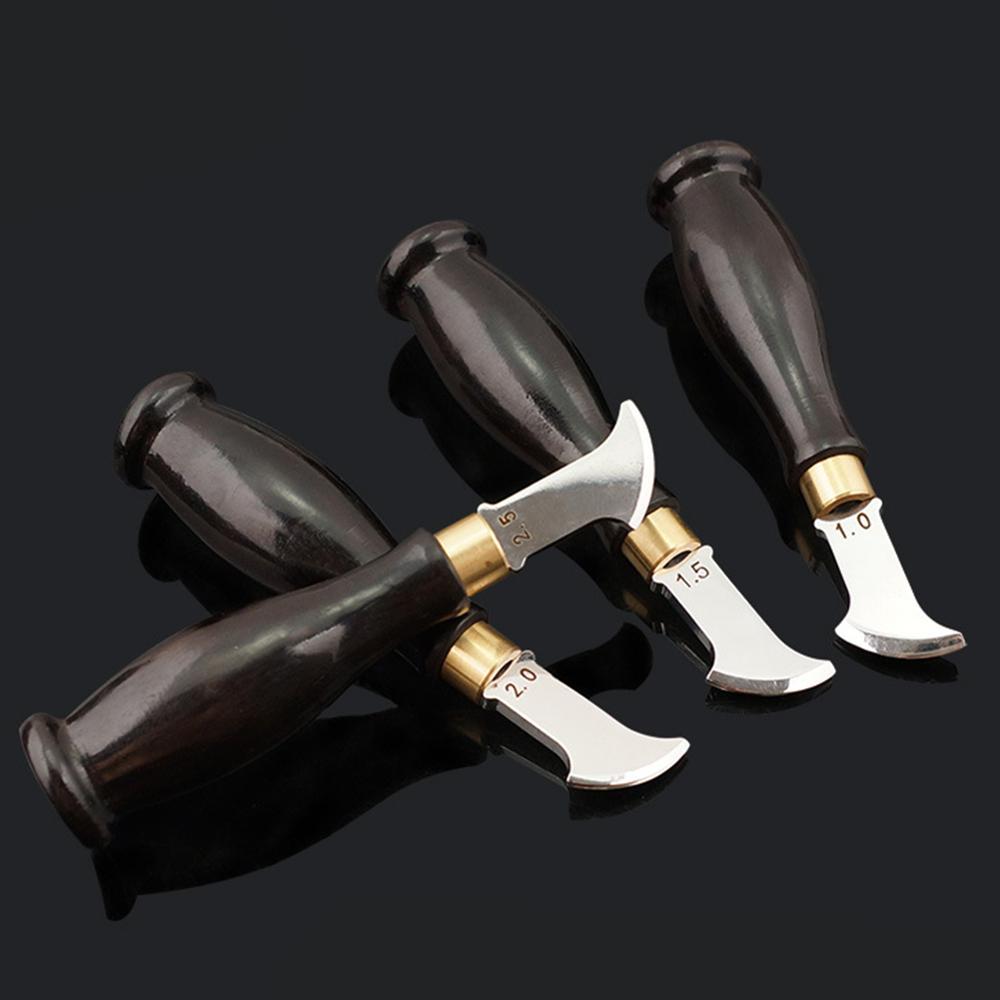 Sandalwood Handle Leather Edge Creaser Leather Craft Marking Edge Decor Line Tool Blade Shallow Groove Press Line Edge Creaser