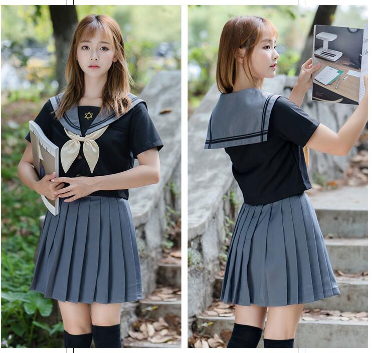 Traje de viento universitario, uniformes de Japón de la iglesia gótica JK, falda de hermana suave, traje de marinero Kansai de manga larga, uniforme escolar para estudiantes jkx114