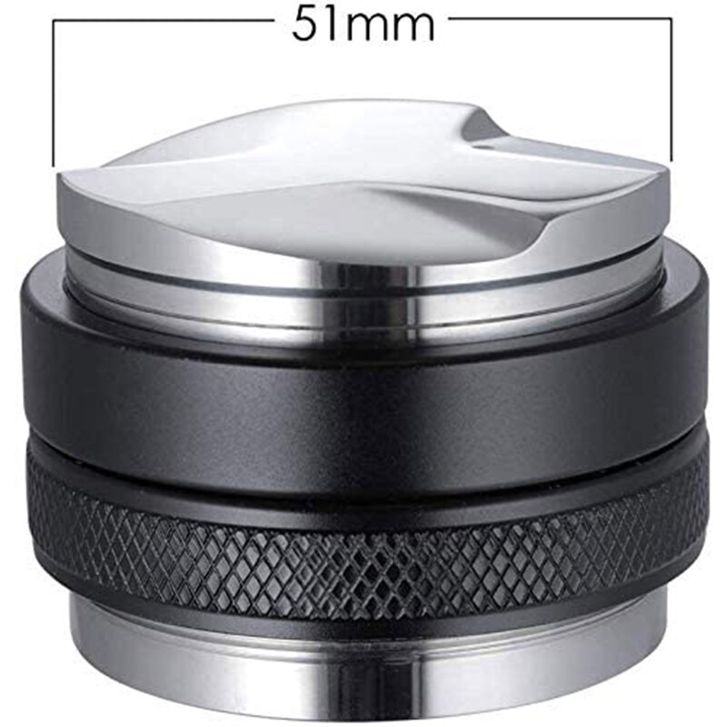 51mm espresso tukle & distributør, dobbel hode kaffebunn, justerbar dybde espresso hånd tukle