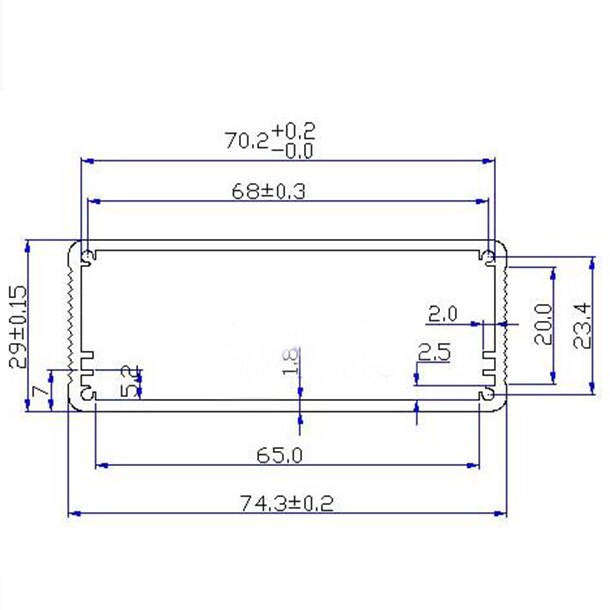 Scatola di recinzione elettrica in lega di alluminio Shell Box fai da te 74X29X100mm nuovo