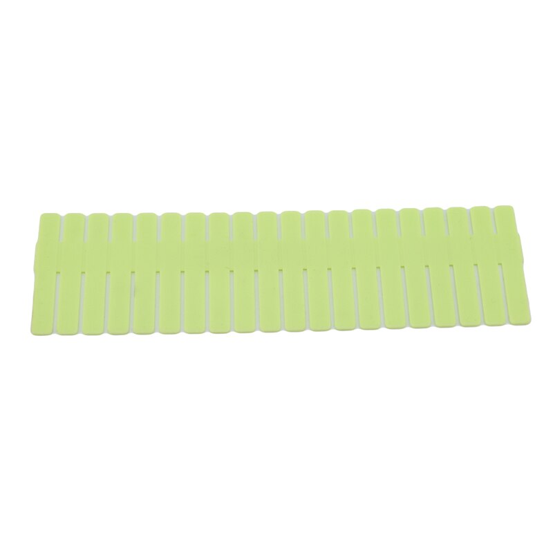 Adjustable Plastic Drawer Divider DIY Storage Shelves Household Free Combination Partition Board Space-saving Division Tool: Green S